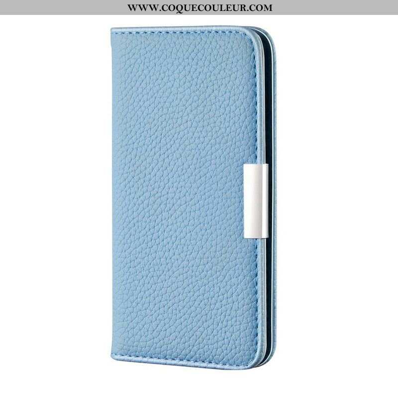 Flip Cover iPhone 13 Pro Simili Cuir Litchi Ultra Chic