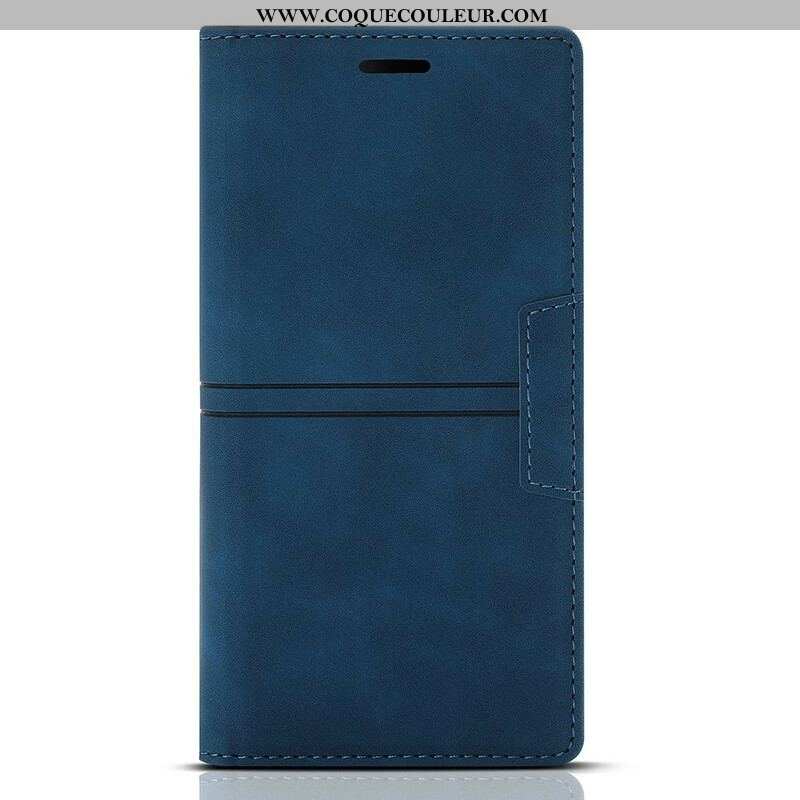 Flip Cover iPhone 13 Pro Style Cuir Couture Fermoir Magnétique