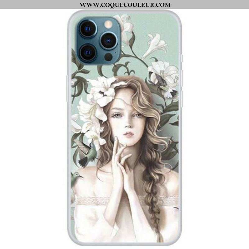 Coque iPhone 13 Pro La Femme à Fleurs