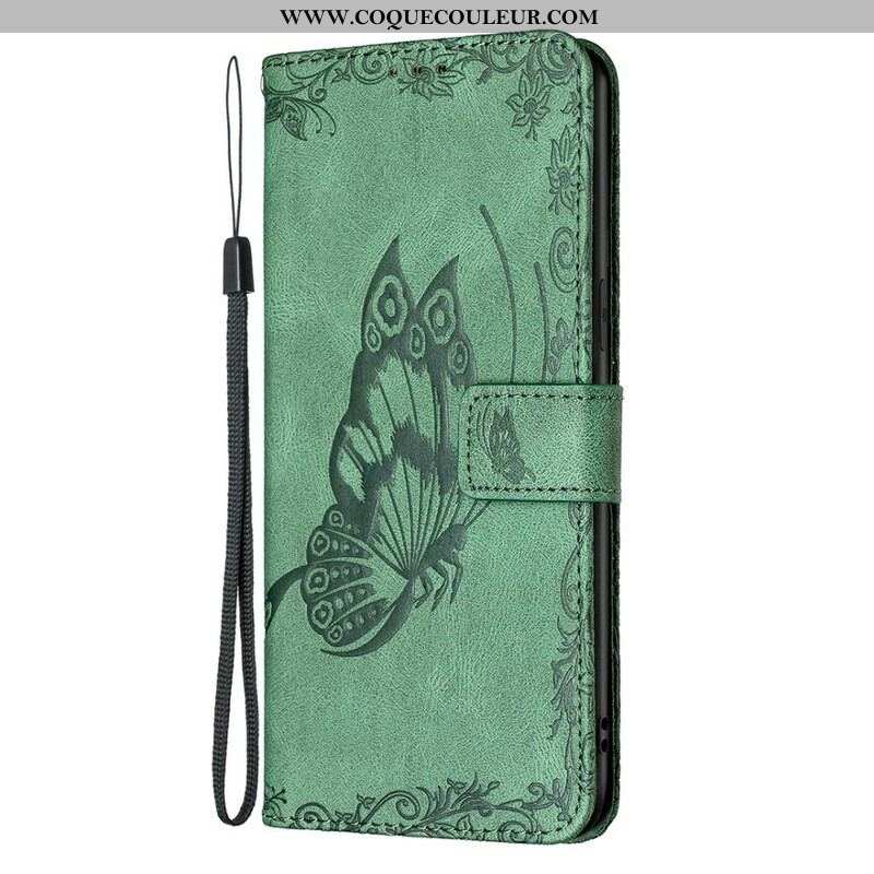 Housse iPhone 13 Pro Papillon Baroque à Lanière