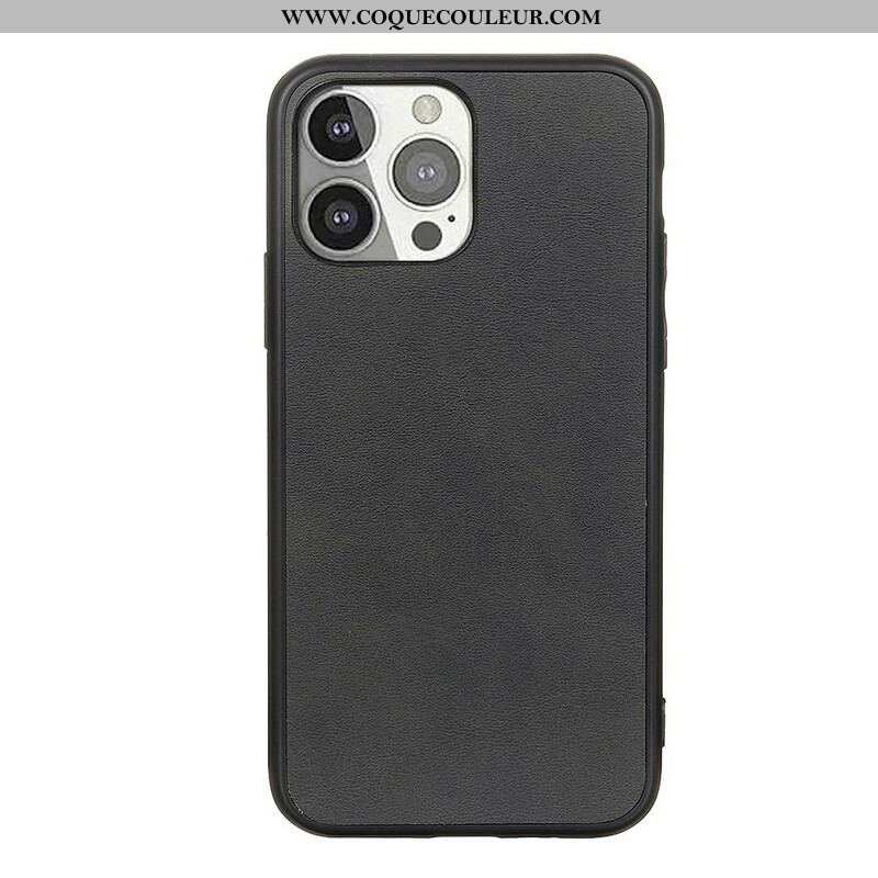 Coque iPhone 13 Pro Effet Cuir Look Raffiné