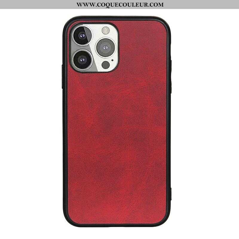 Coque iPhone 13 Pro Effet Cuir Look Raffiné