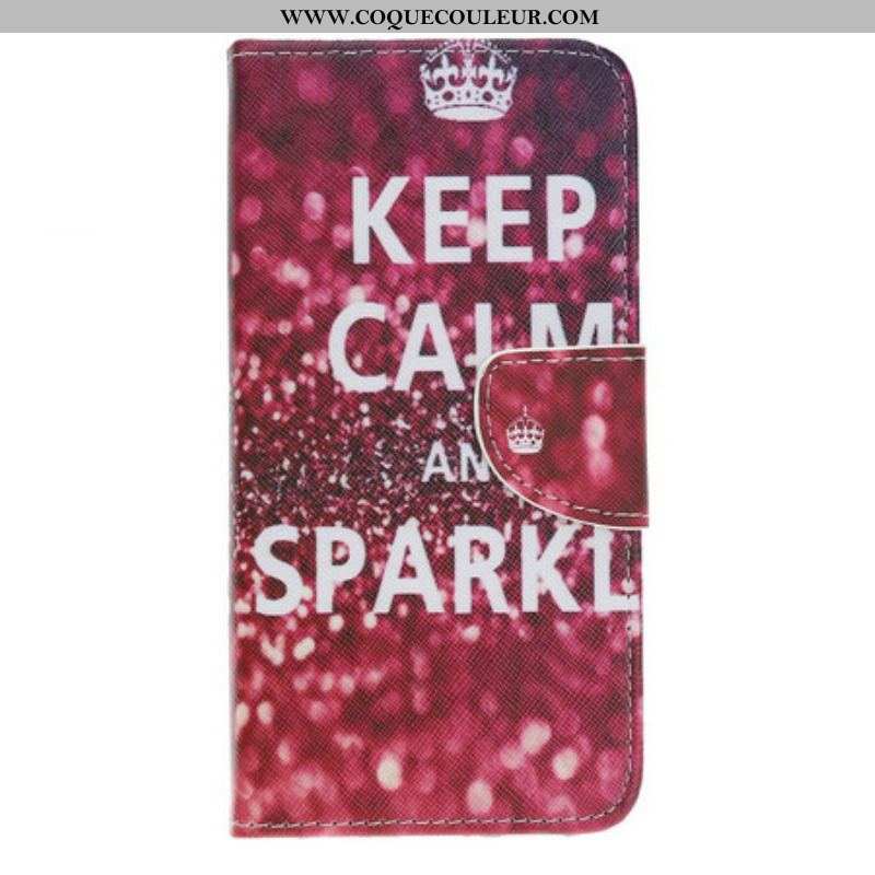 Housse iPhone 13 Pro Keep Calm and Sparkle