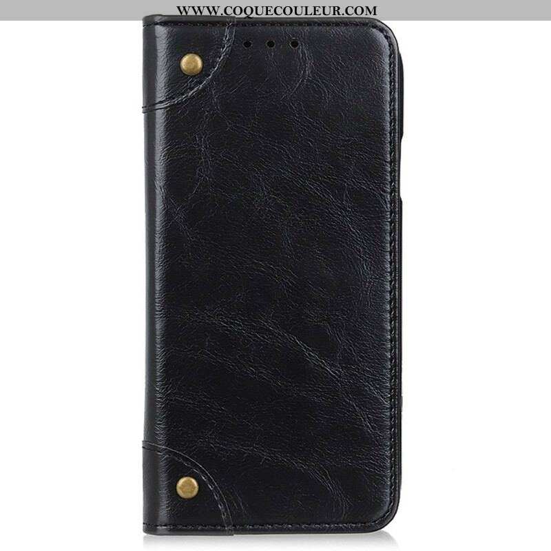 Flip Cover iPhone 13 Pro Vintage Rivets