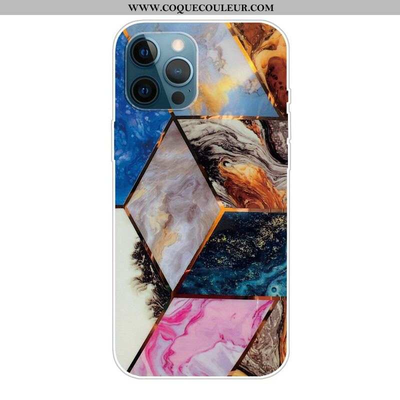 Coque iPhone 13 Pro Marbre Géométrique Variable