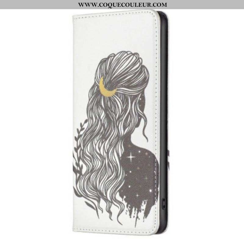 Flip Cover iPhone 14 Pro Max Jolie Chevelure