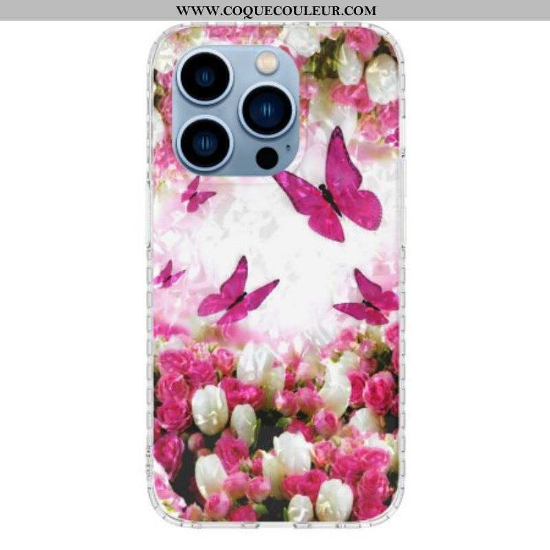 Coque iPhone 14 Pro Max Papillons Stylés