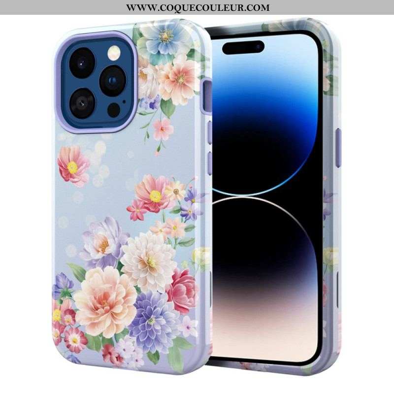 Coque iPhone 14 Pro Max Fleurs Vintage