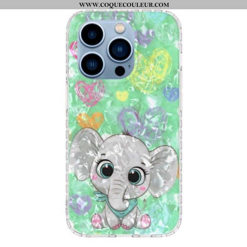 Coque iPhone 14 Pro Max Éléphant Stylé