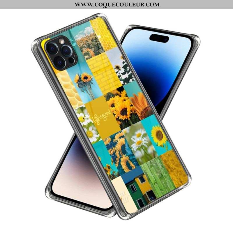 Coque iPhone 14 Pro Max Tournesols Intenses