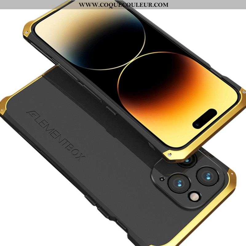 Coque iPhone 14 Pro Max Bicolore Cadre Métal