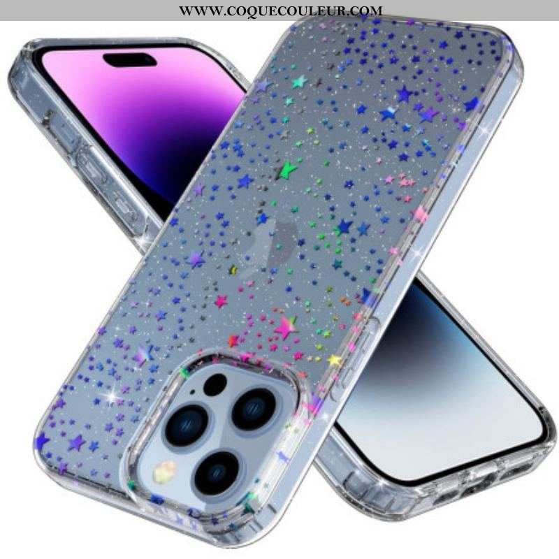 Coque iPhone 14 Pro Max Transparente Étoiles