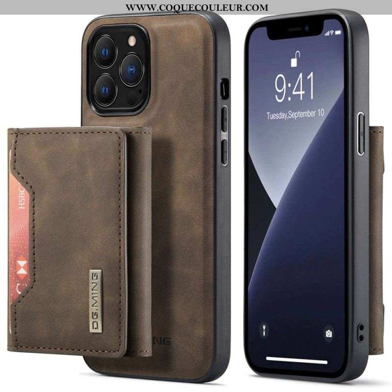 Coque iPhone 14 Pro Max Porte-Cartes Détachable DG.MING