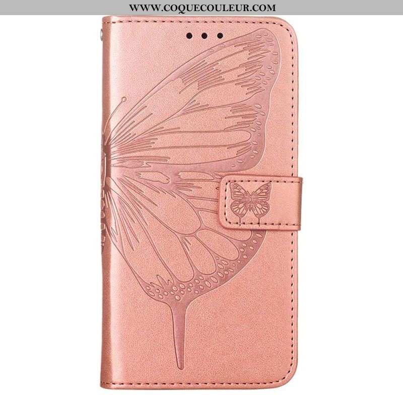 Housse iPhone 14 Pro Max Papillon Baroque à Lanière
