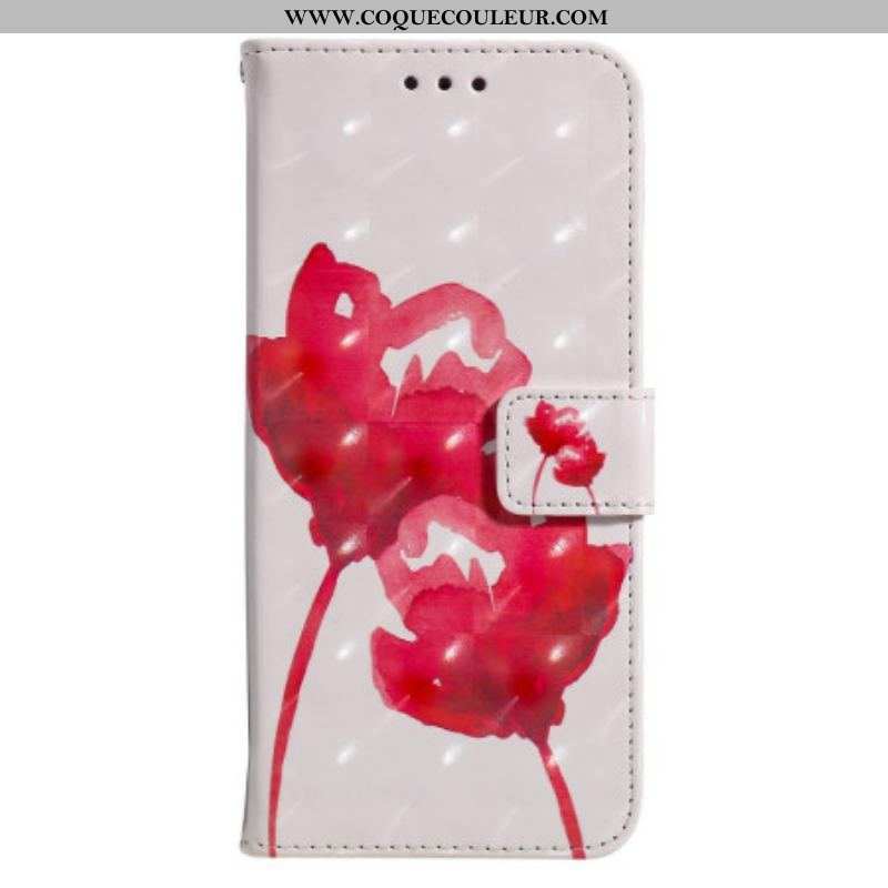 Housse iPhone 14 Pro Max Coquelicot Aquarelle