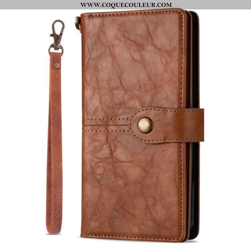 Housse iPhone 14 Pro Max Multi-Fonctionnelle Vintage