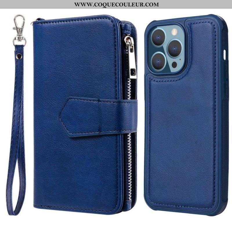 Housse iPhone 14 Pro Max Portefeuille avec Coque Détachable