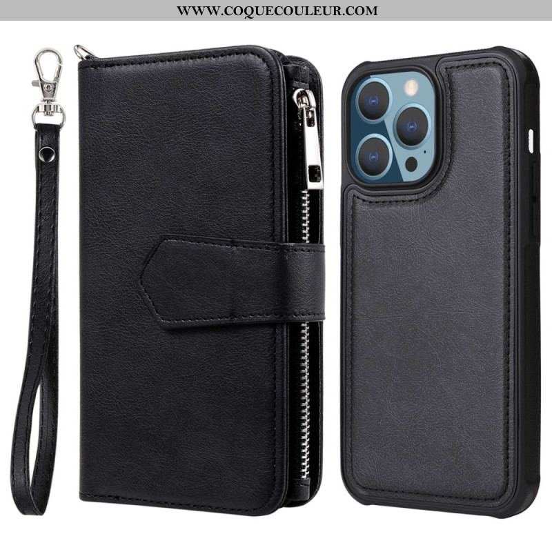 Housse iPhone 14 Pro Max Portefeuille avec Coque Détachable