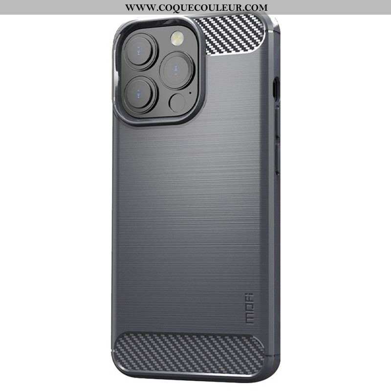 Coque iPhone 14 Pro Max Fibre Carbone Brossée MOFI