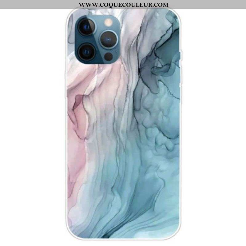 Coque iPhone 14 Pro Max Marbre Aquarelle