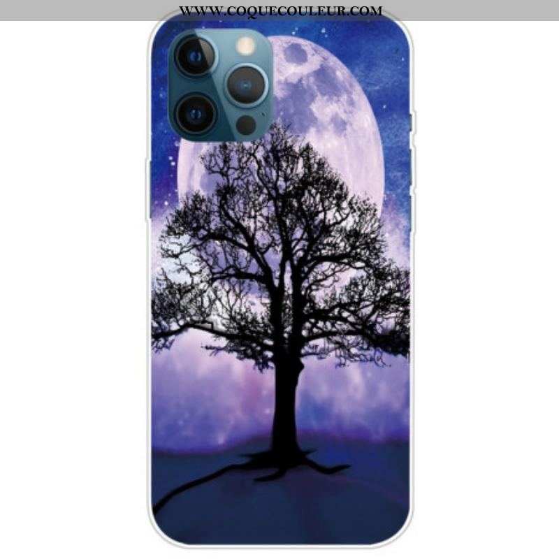 Coque iPhone 14 Pro Max Arbre sous la Lune