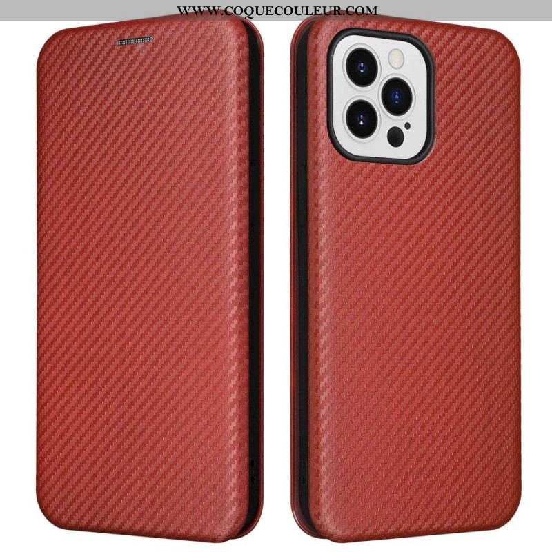 Flip Cover iPhone 14 Pro Max Fibre Carbone