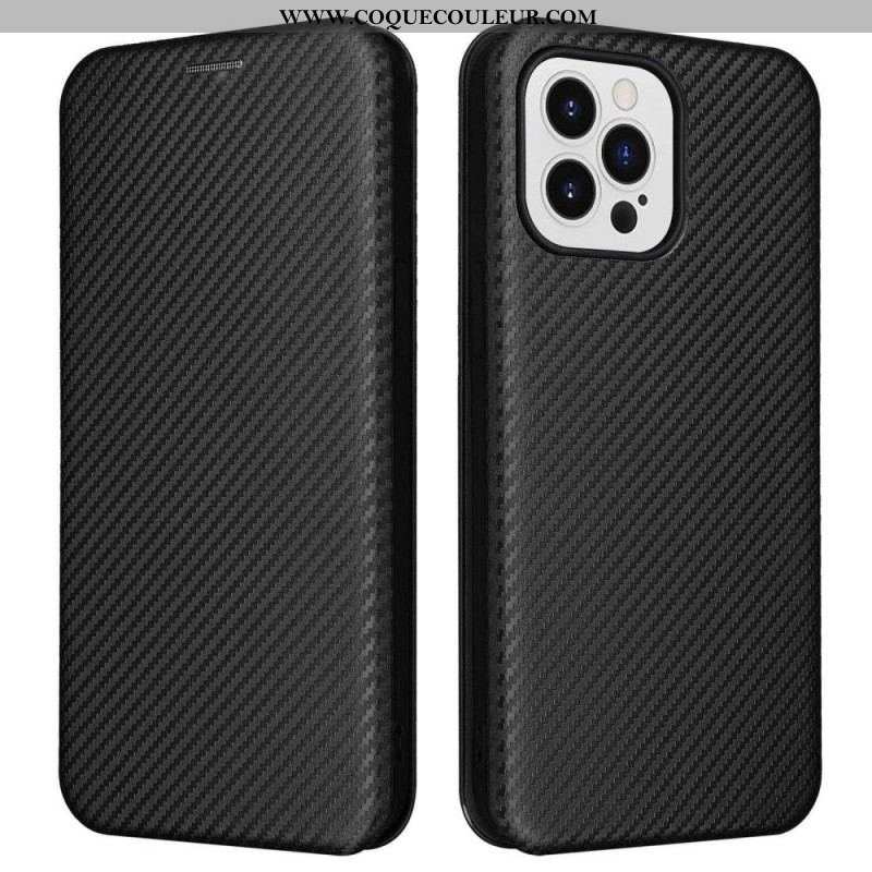 Flip Cover iPhone 14 Pro Fibre Carbone Colorée