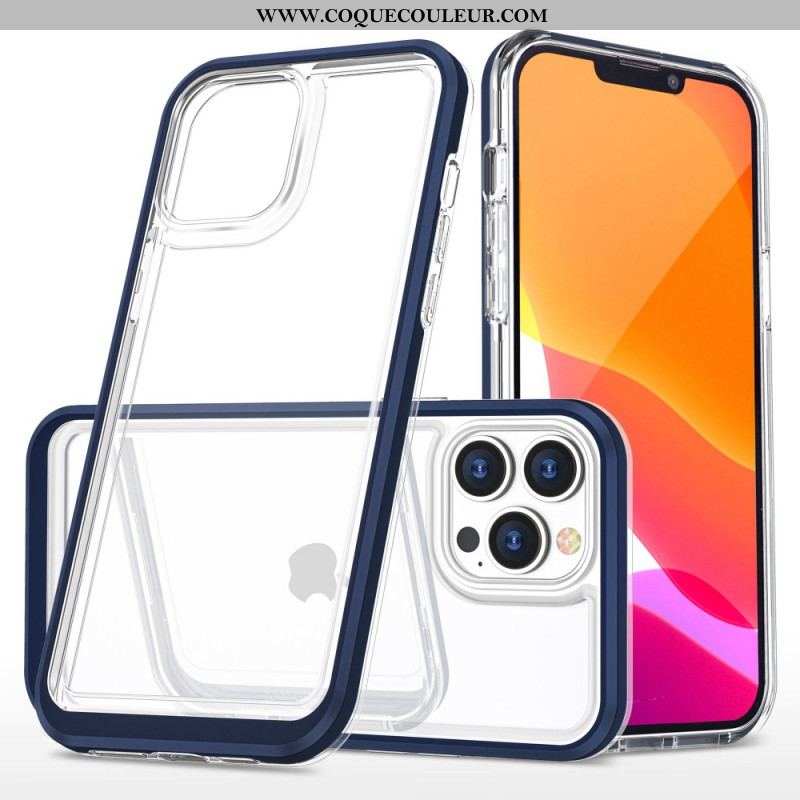 Coque iPhone 14 Pro Crystal Rebords Colorés