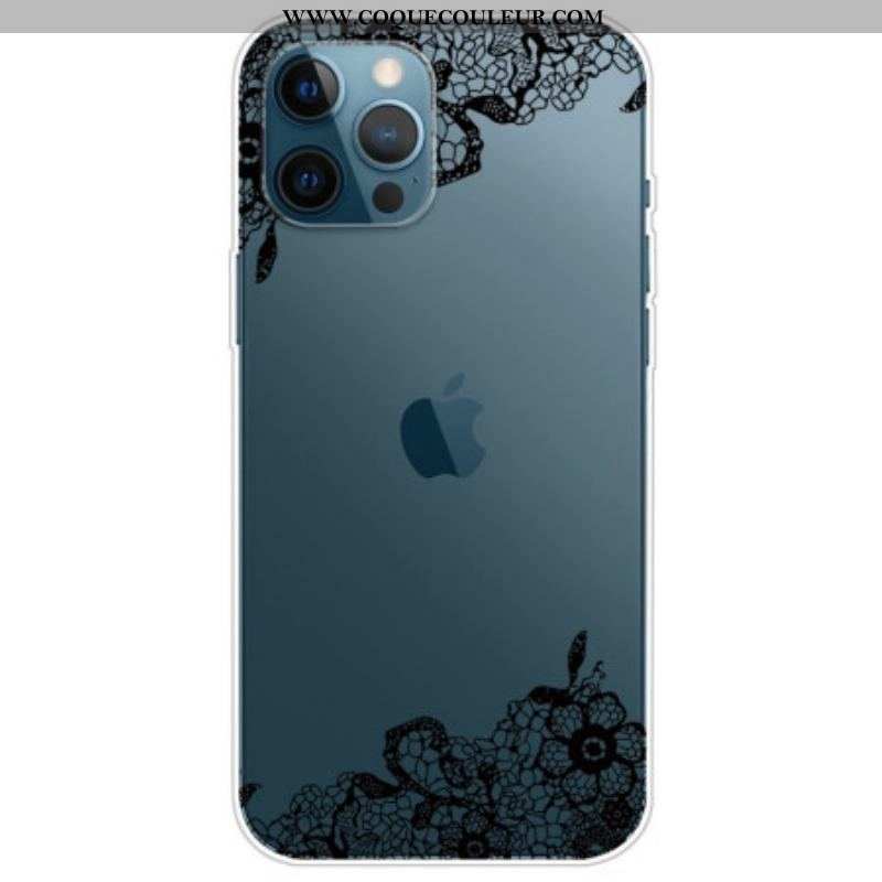 Coque iPhone 14 Pro Transparente Dentelle