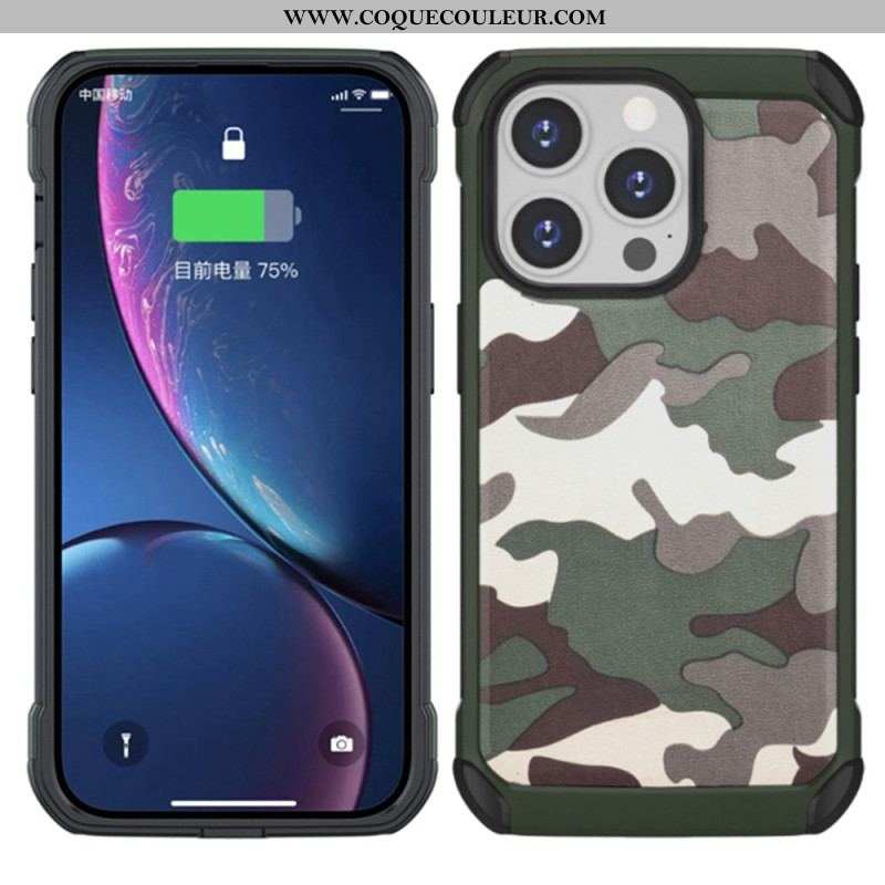 Coque iPhone 14 Pro Renforcée Camouflage