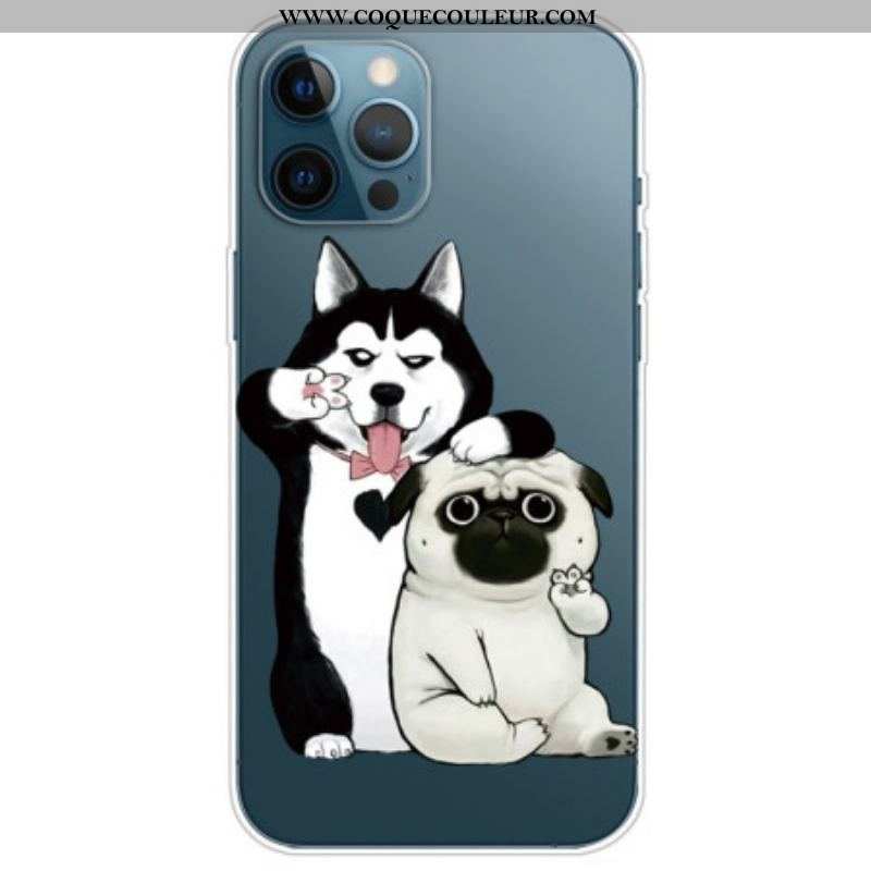 Coque iPhone 14 Pro Drôles de Chiens