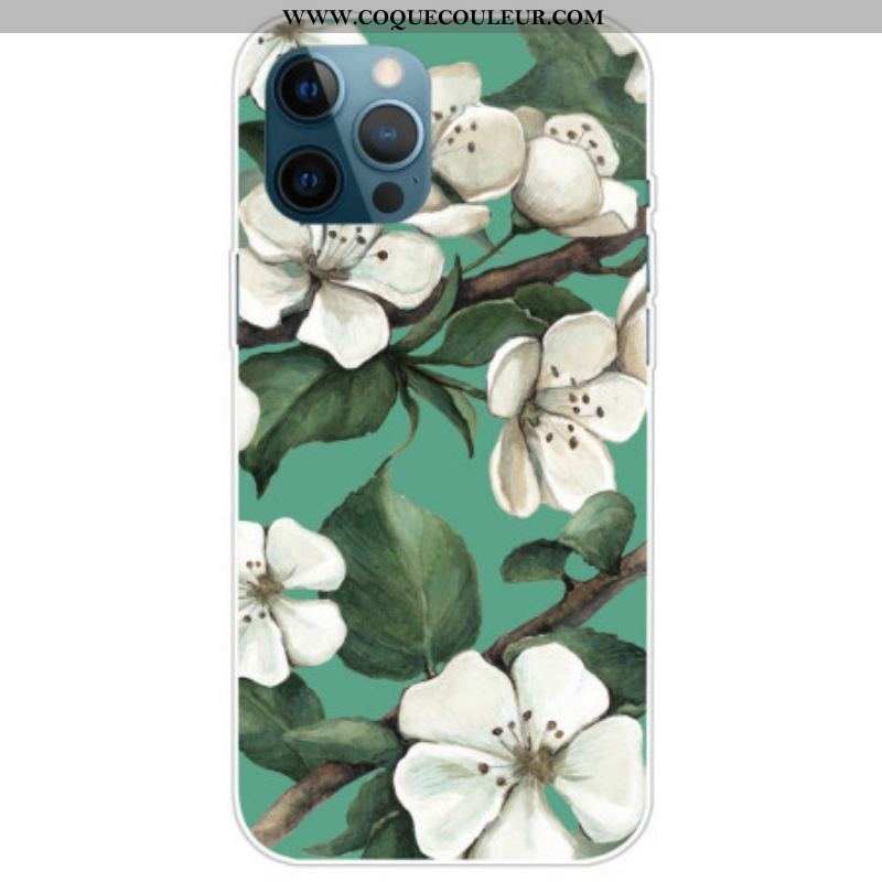 Coque iPhone 14 Pro Branche Fleurie