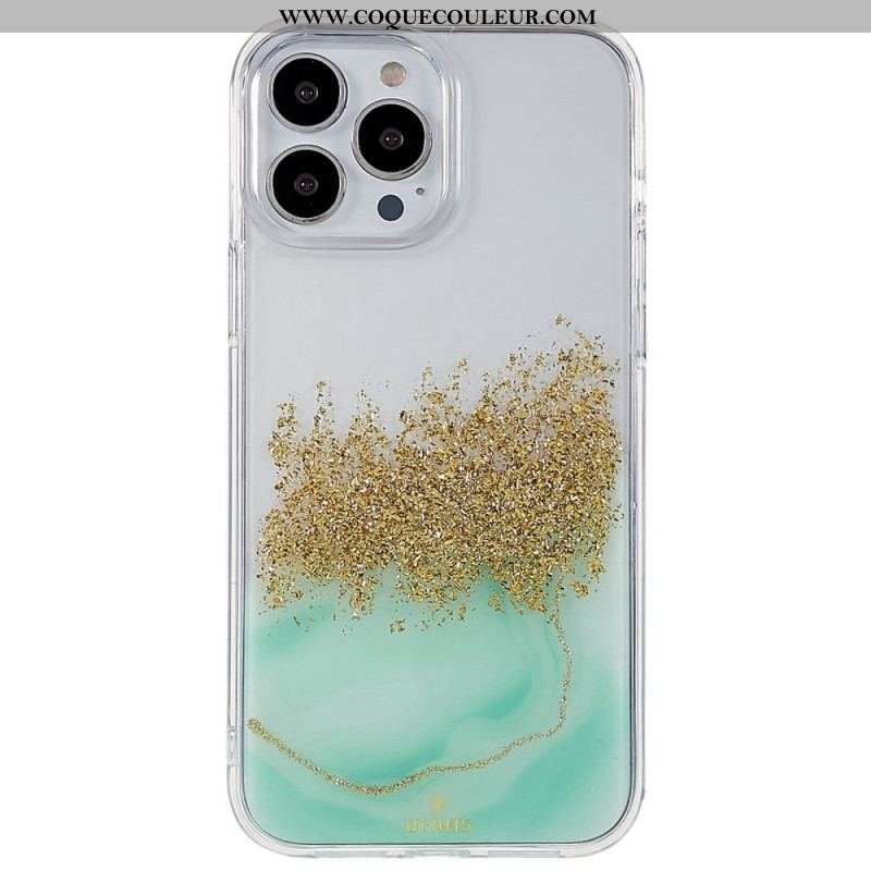 Coque iPhone 14 Pro Paillettes Art