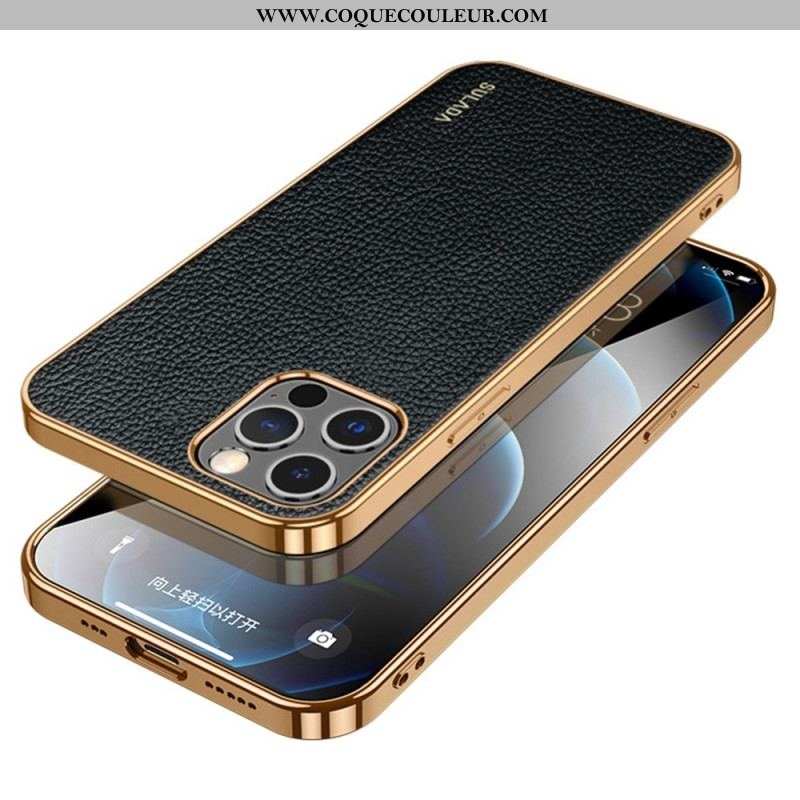 Coque iPhone 14 Pro Style Cuir SULADA