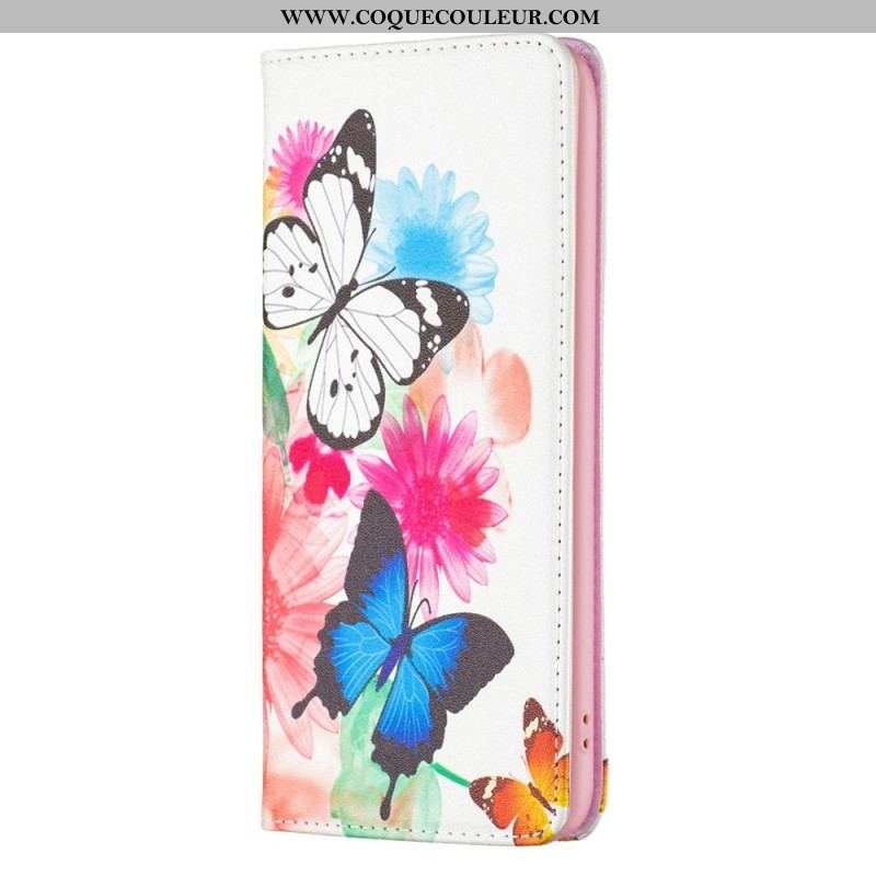 Flip Cover iPhone 14 Pro Papillons
