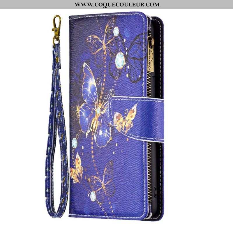 Housse iPhone 14 Pro Portefeuille Papillons