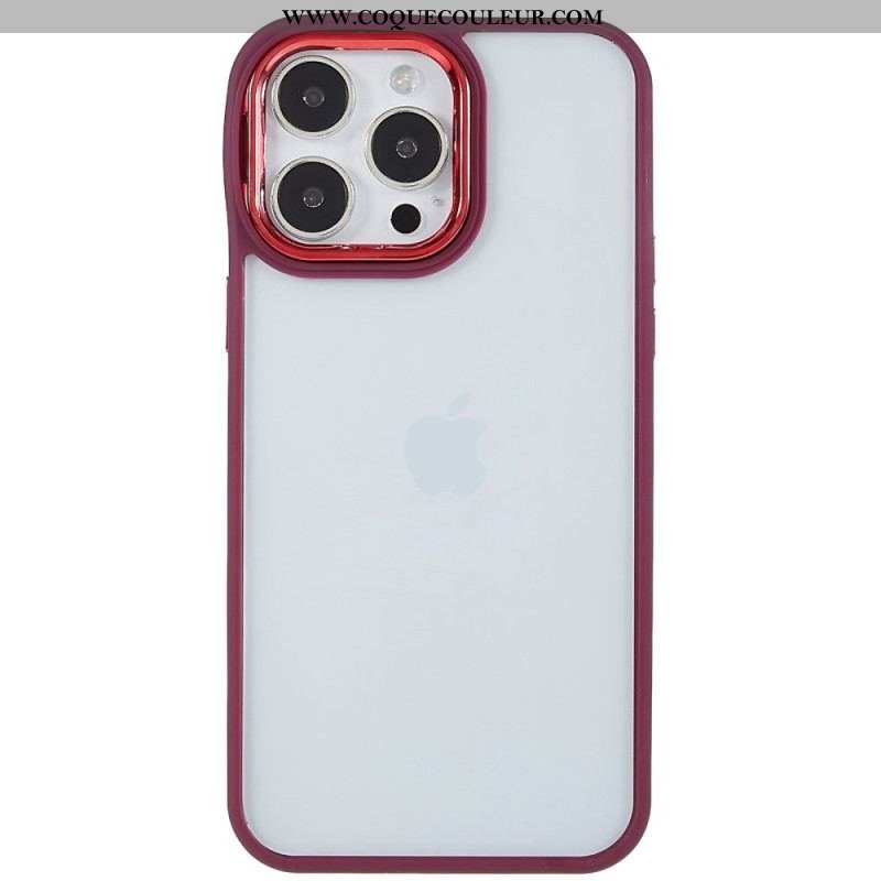 Coque iPhone 14 Pro Transparente Rebords Colorés