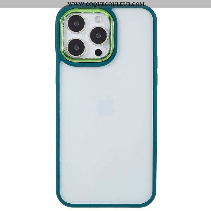 Coque iPhone 14 Pro Transparente Rebords Colorés