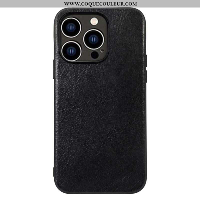 Coque iPhone 14 Pro Cuir Véritable