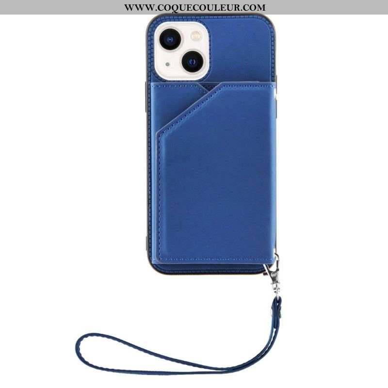 Coque iPhone 14 Porte-Cartes à Lanière