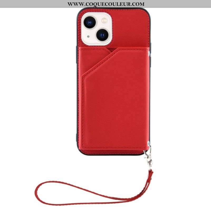 Coque iPhone 14 Porte-Cartes à Lanière