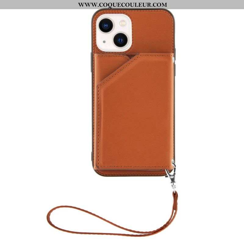 Coque iPhone 14 Porte-Cartes à Lanière