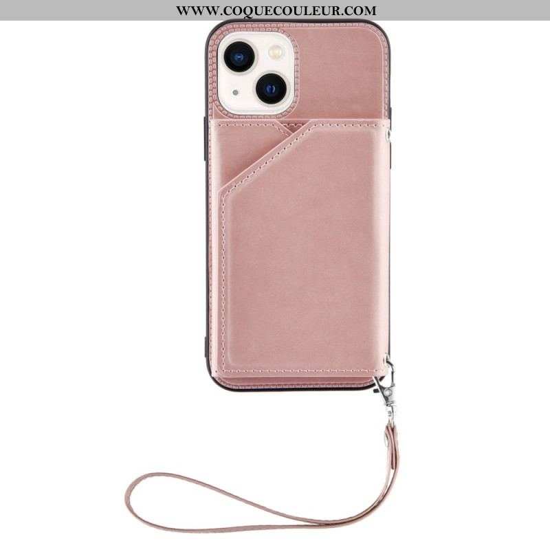 Coque iPhone 14 Porte-Cartes à Lanière