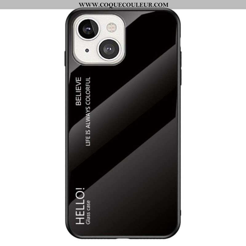 Coque iPhone 14 Verre Trempé Hello