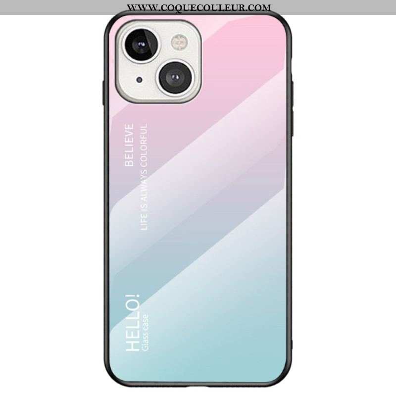 Coque iPhone 14 Verre Trempé Hello