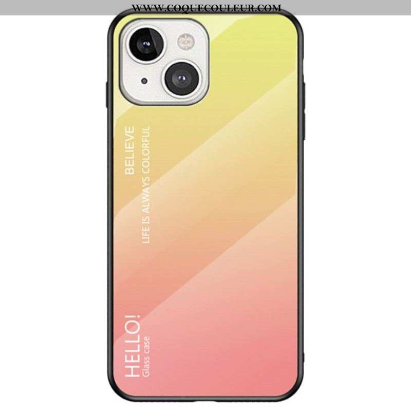 Coque iPhone 14 Verre Trempé Hello