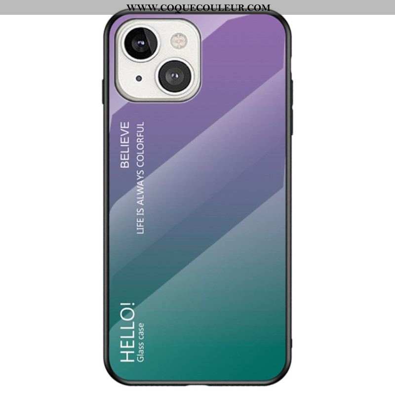 Coque iPhone 14 Verre Trempé Hello