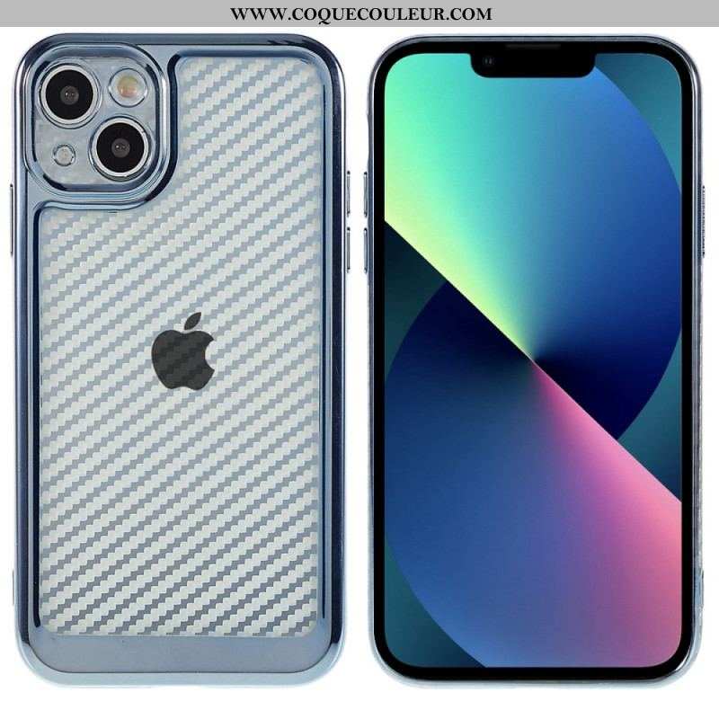 Coque iPhone 14 Fibre Carbone Stylée