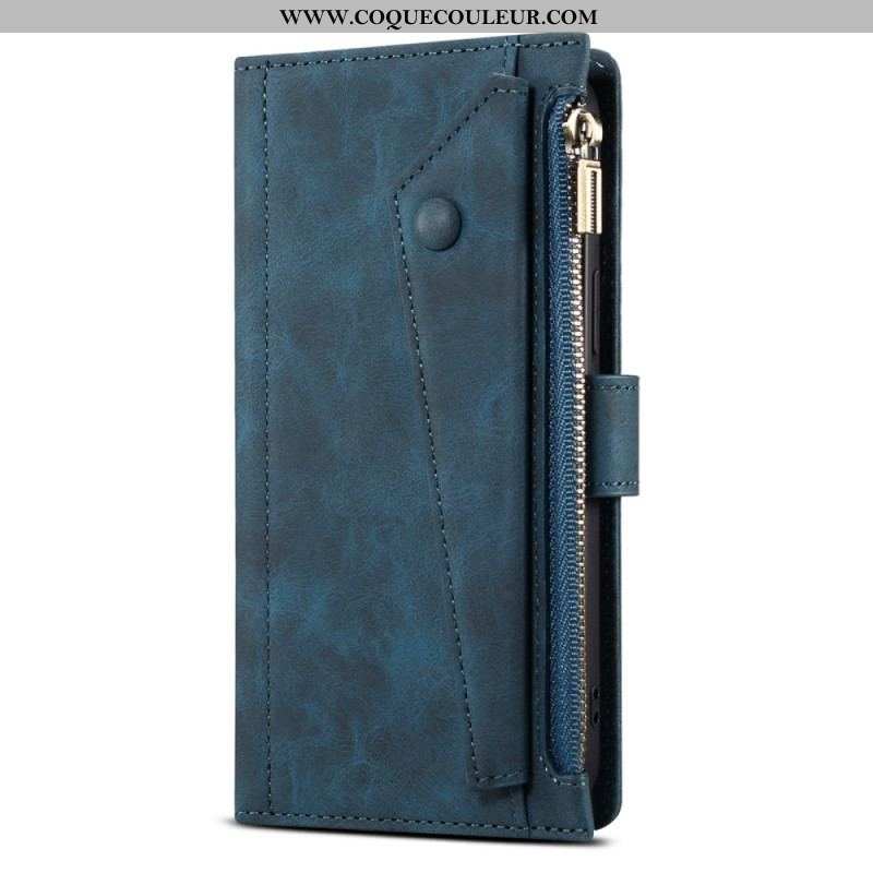 Housse iPhone 14 avec Pochette Fermeture Éclair