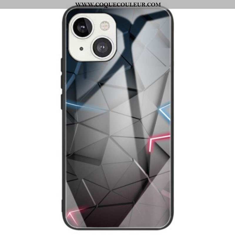 Coque iPhone 14 Verre Trempé Géométrique